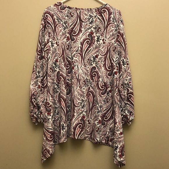 Faded glory xxl floral paisley dress blouse top - Picture 5 of 6